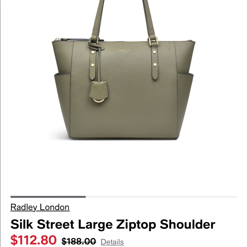 Green leather early London bag